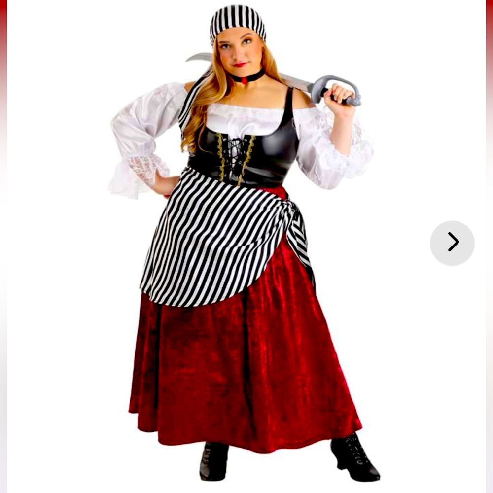 Beautiful lavishly Made 2X Pirate Wench Halloween Costume In  Secure Suit Bag